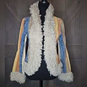 Vintage Blanc Noir Patchwork Jacket sz small